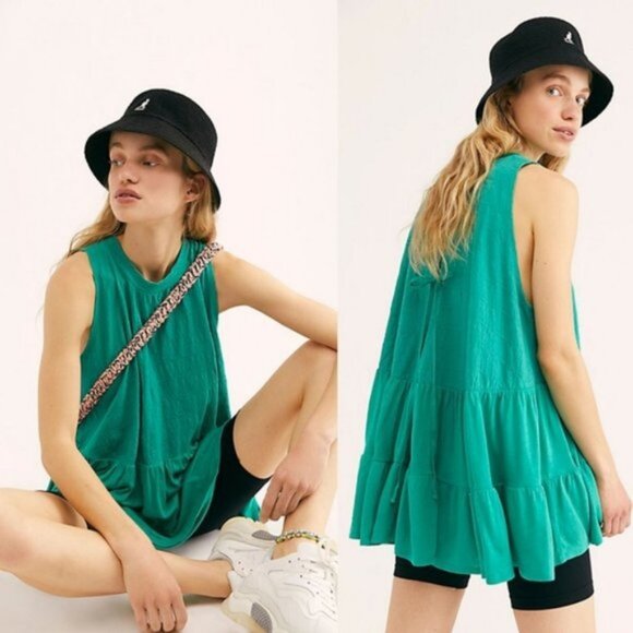 Free People Right on Time Green Tunic Size Small - Picture 1 of 9